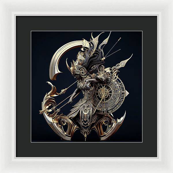 Afro Futuristic Zodiac- Sagittarius  - Framed Print