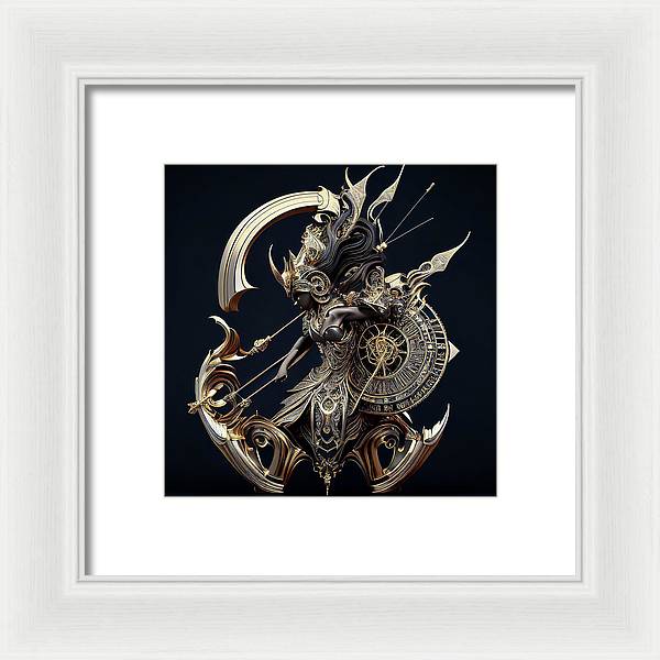 Afro Futuristic Zodiac- Sagittarius  - Framed Print