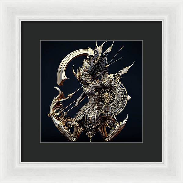 Afro Futuristic Zodiac- Sagittarius  - Framed Print