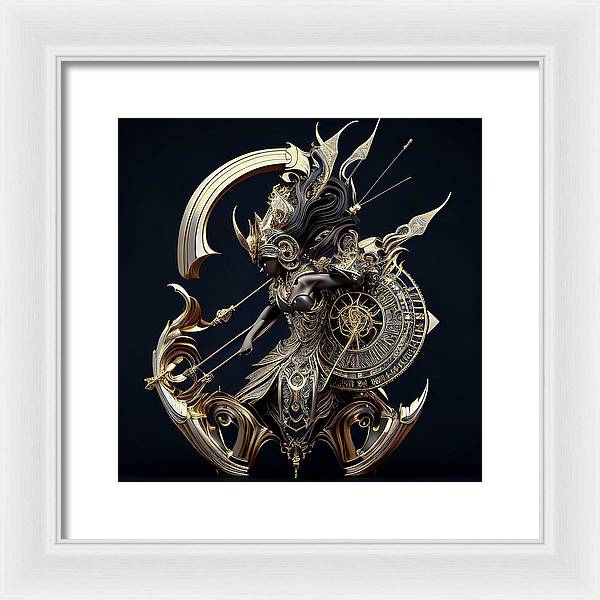 Afro Futuristic Zodiac- Sagittarius  - Framed Print