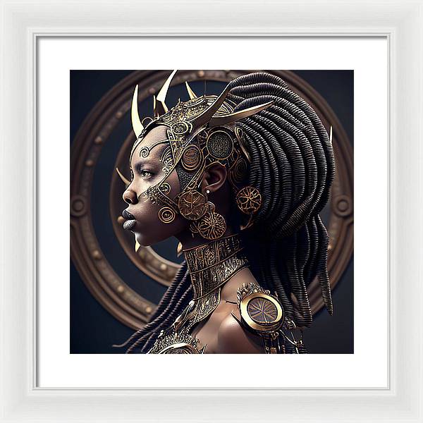 Afro Futuristic Zodiacs-Libra - Framed Print