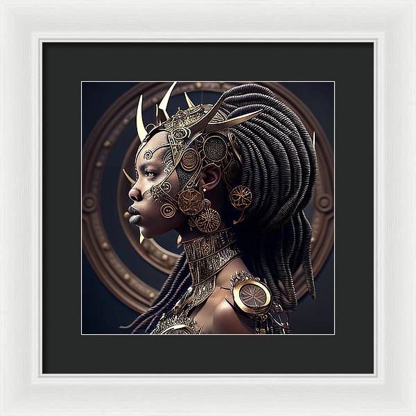 Afro Futuristic Zodiacs-Libra - Framed Print