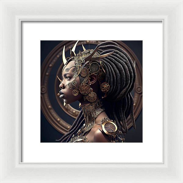 Afro Futuristic Zodiacs-Libra - Framed Print