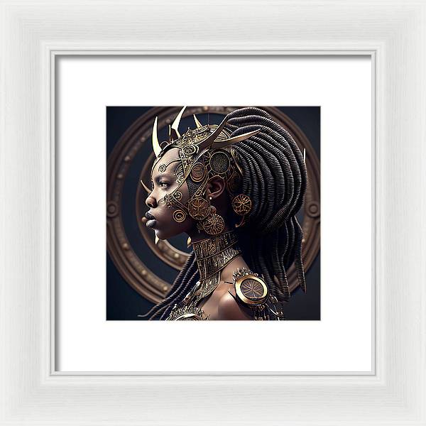 Afro Futuristic Zodiacs-Libra - Framed Print