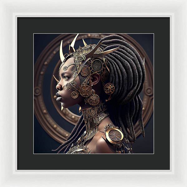 Afro Futuristic Zodiacs-Libra - Framed Print