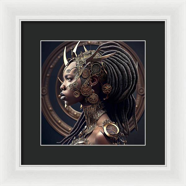 Afro Futuristic Zodiacs-Libra - Framed Print