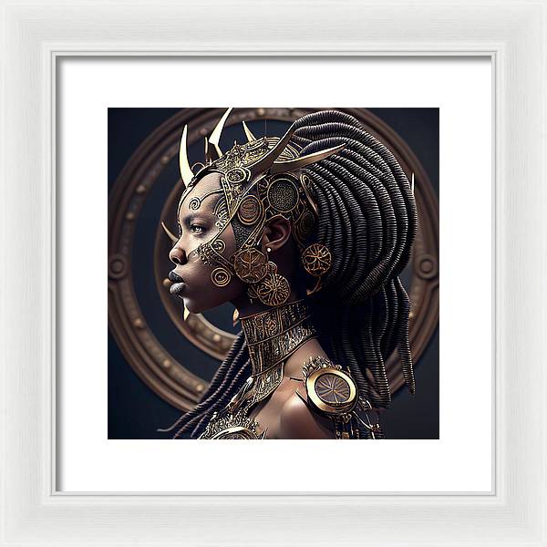 Afro Futuristic Zodiacs-Libra - Framed Print