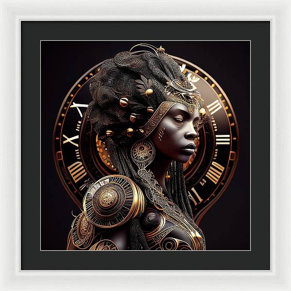 Afro Fututuristic Zodiac-Virgo - Framed Print