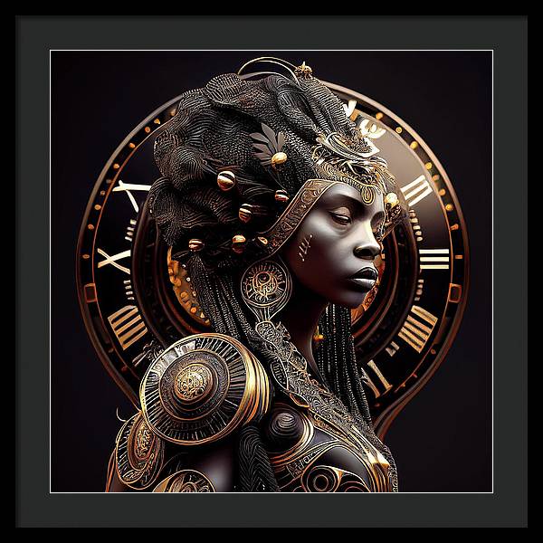 Afro Fututuristic Zodiac-Virgo - Framed Print