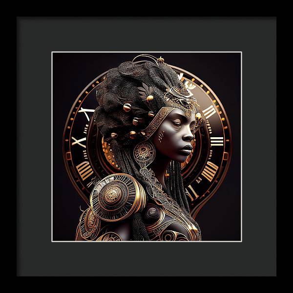 Afro Fututuristic Zodiac-Virgo - Framed Print