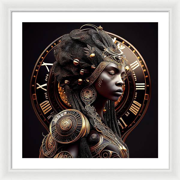 Afro Fututuristic Zodiac-Virgo - Framed Print