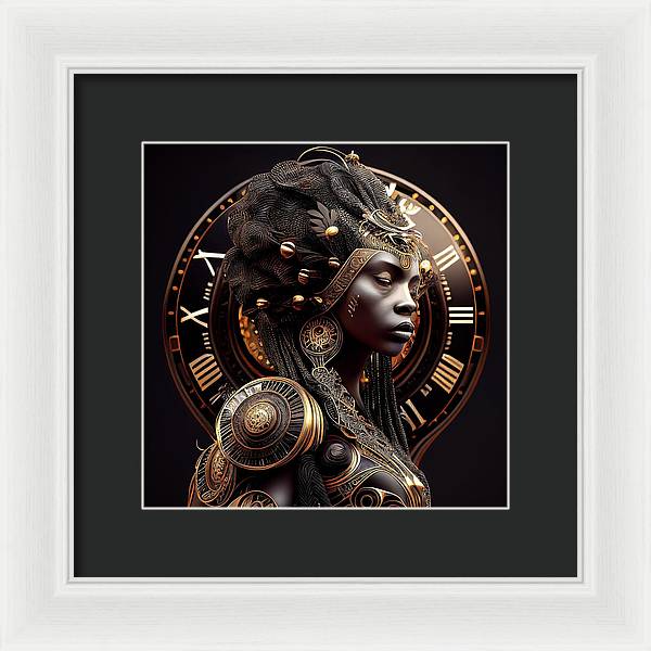 Afro Fututuristic Zodiac-Virgo - Framed Print