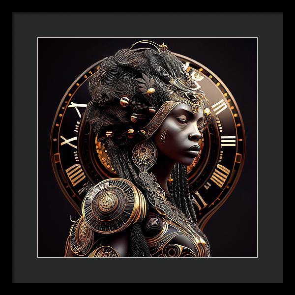 Afro Fututuristic Zodiac-Virgo - Framed Print