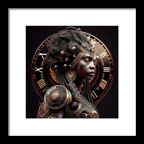 Afro Fututuristic Zodiac-Virgo - Framed Print