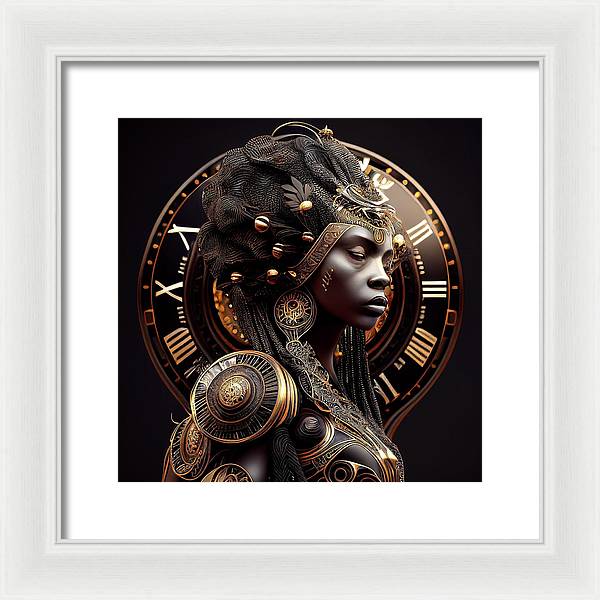 Afro Fututuristic Zodiac-Virgo - Framed Print