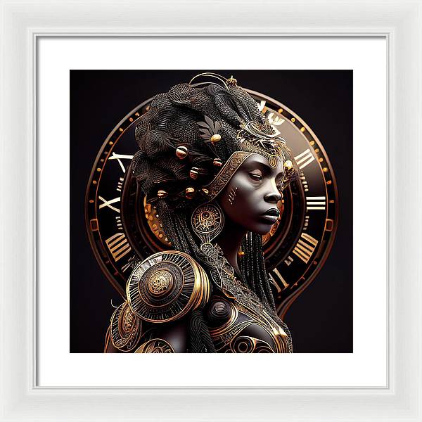 Afro Fututuristic Zodiac-Virgo - Framed Print