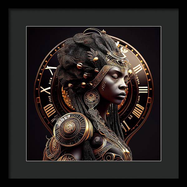 Afro Fututuristic Zodiac-Virgo - Framed Print