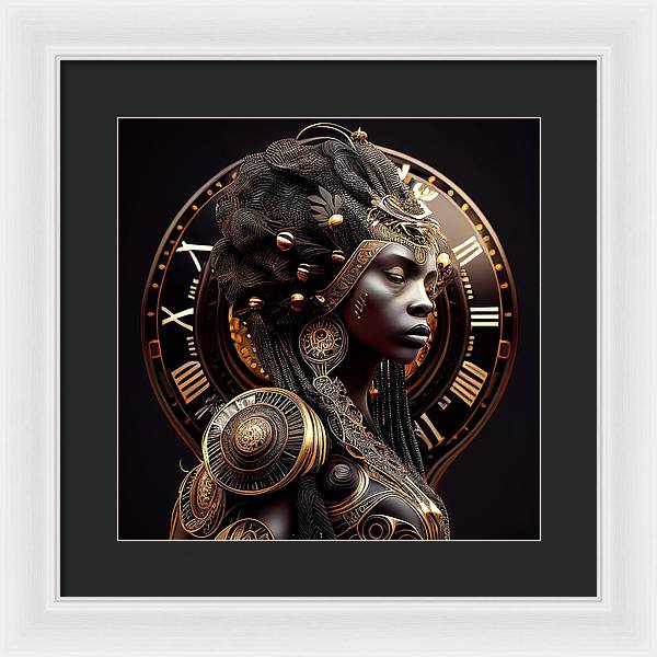 Afro Fututuristic Zodiac-Virgo - Framed Print