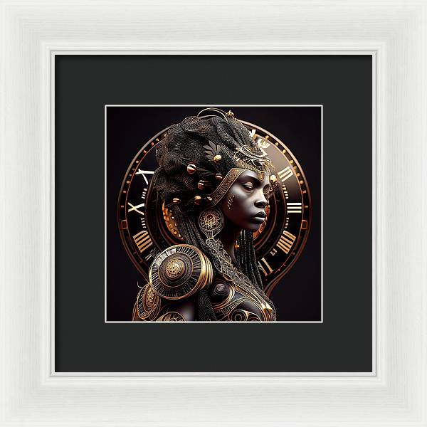 Afro Fututuristic Zodiac-Virgo - Framed Print