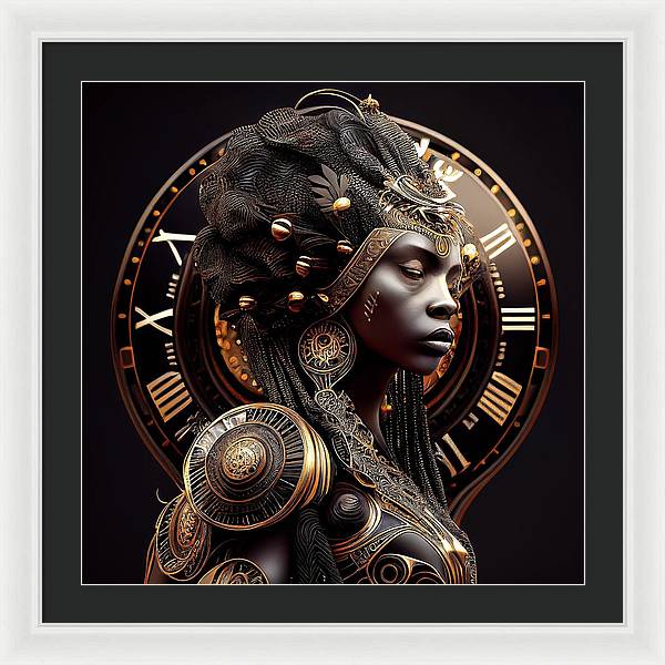 Afro Fututuristic Zodiac-Virgo - Framed Print