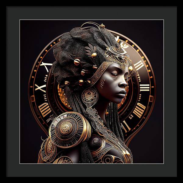 Afro Fututuristic Zodiac-Virgo - Framed Print