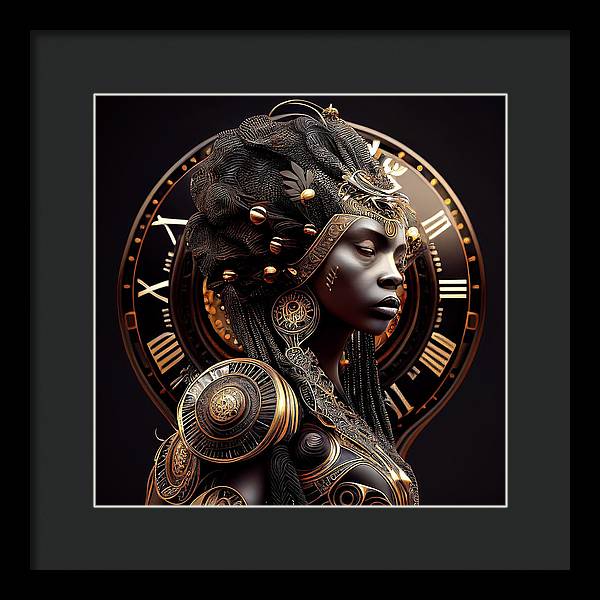 Afro Fututuristic Zodiac-Virgo - Framed Print