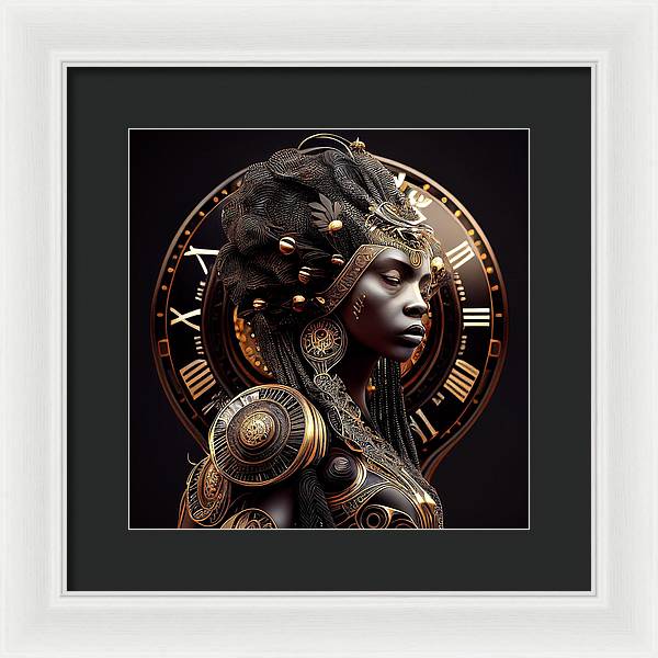 Afro Fututuristic Zodiac-Virgo - Framed Print