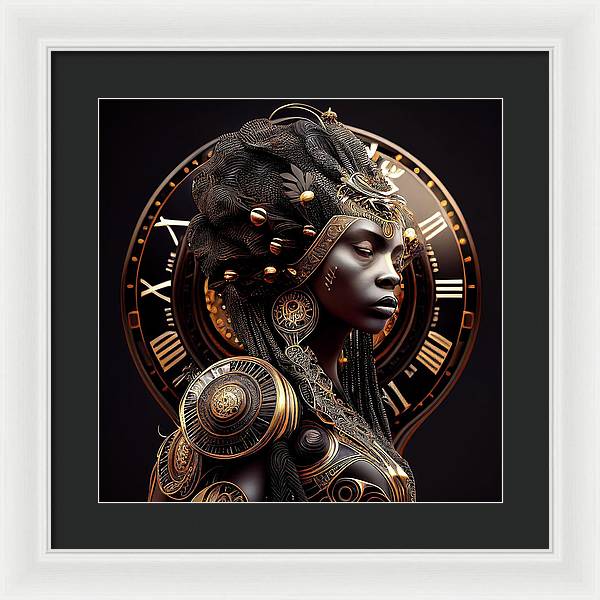 Afro Fututuristic Zodiac-Virgo - Framed Print