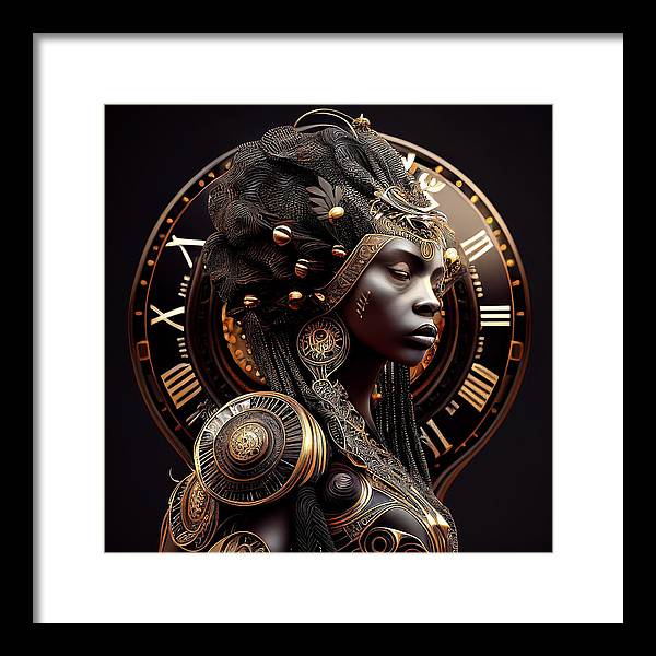 Afro Fututuristic Zodiac-Virgo - Framed Print