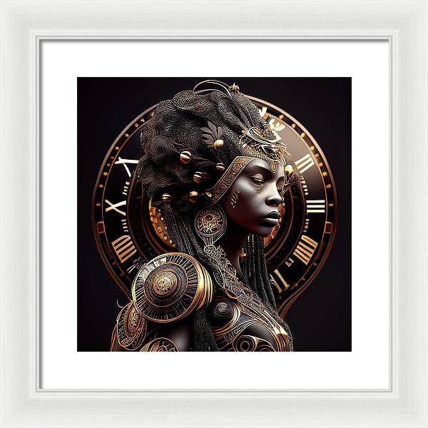 Afro Fututuristic Zodiac-Virgo - Framed Print