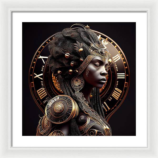 Afro Fututuristic Zodiac-Virgo - Framed Print