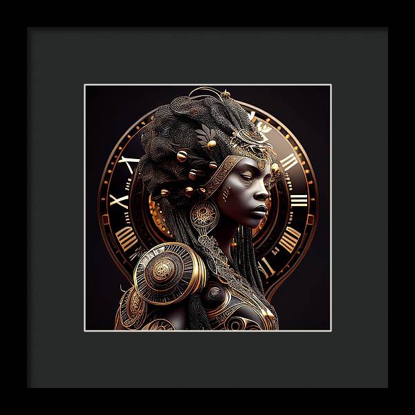 Afro Fututuristic Zodiac-Virgo - Framed Print