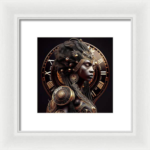 Afro Fututuristic Zodiac-Virgo - Framed Print