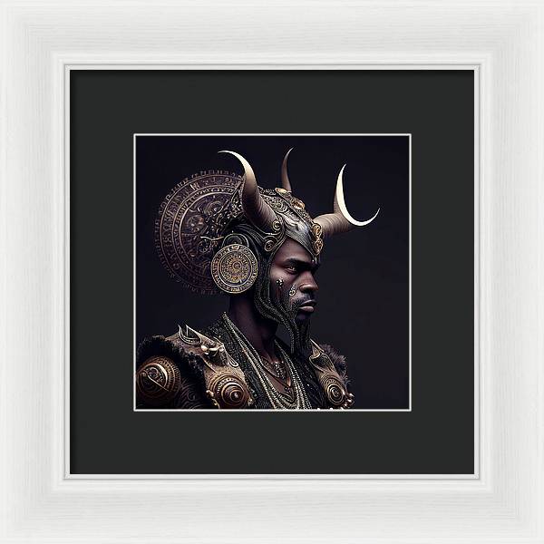 AfroFuturistic Aries The Ram - Framed Print