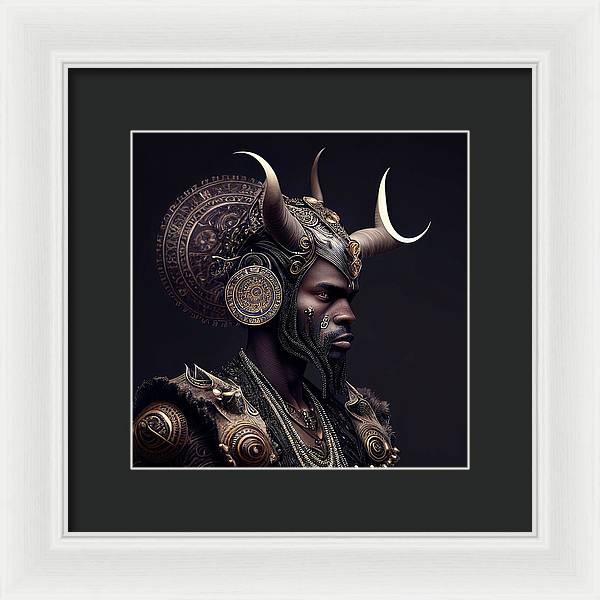 AfroFuturistic Aries The Ram - Framed Print