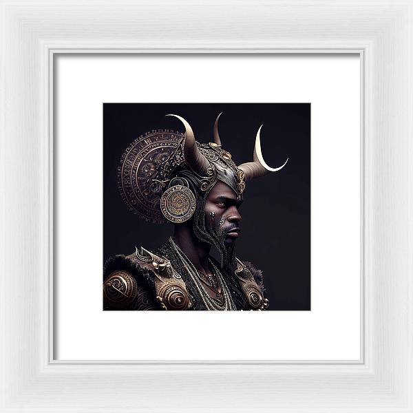 AfroFuturistic Aries The Ram - Framed Print