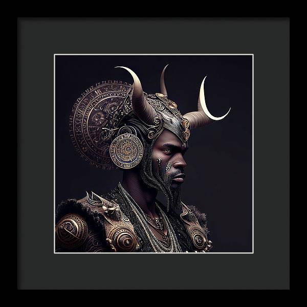 AfroFuturistic Aries The Ram - Framed Print