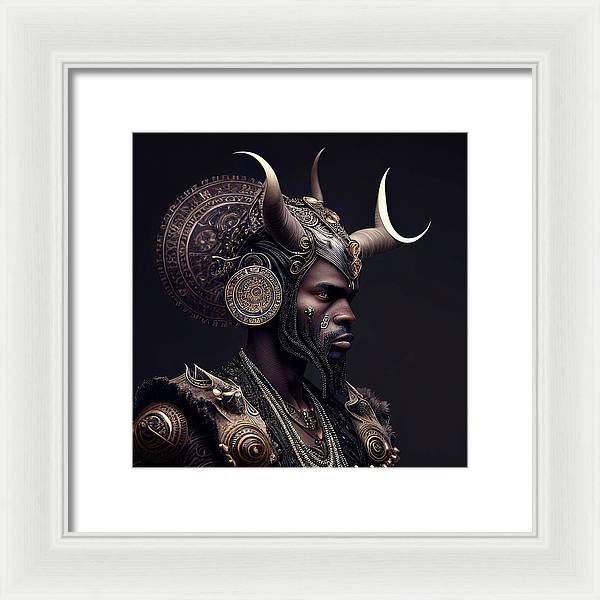 AfroFuturistic Aries The Ram - Framed Print