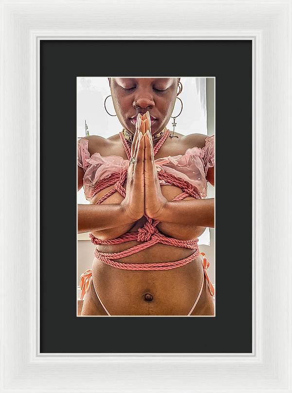 Pretty Pink Prayer - Framed Print